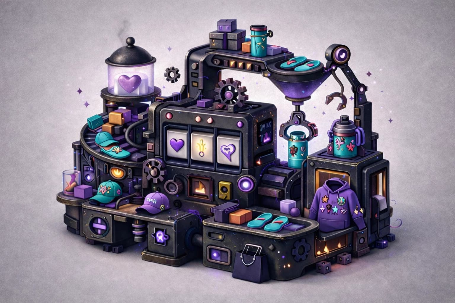 A whimsical machine that turns creativity into real-world products